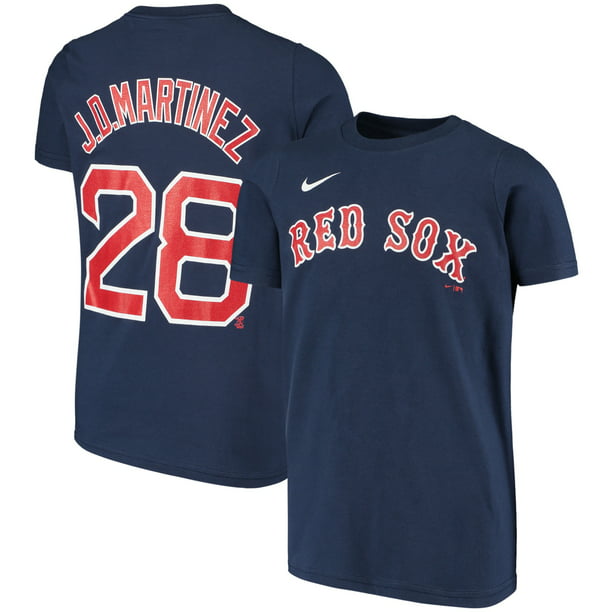 J.D Martinez Boston Red Sox Red Youth Name and Number Jersey T-Shirt 